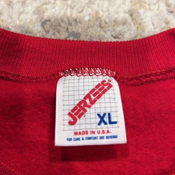 vtg jerzees cat print front and back sweatshirt size XL made in USA Like new - Picture 3 of 8